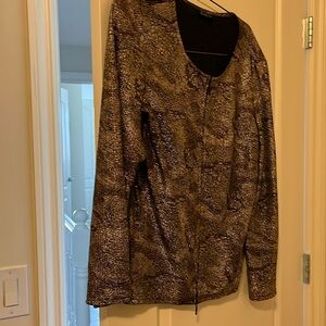 XL zip metallic dressy jacket